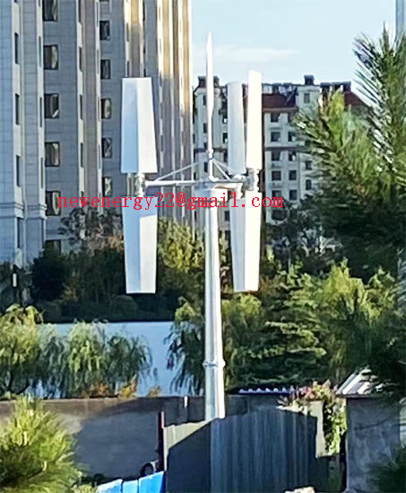 vertical axis wind turbine new design installation