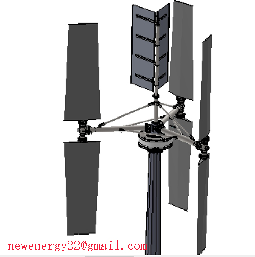 vertical axis wind turbine new design installation